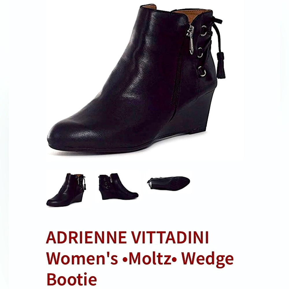 Adrienne Vittadini Black Bootie Size 9